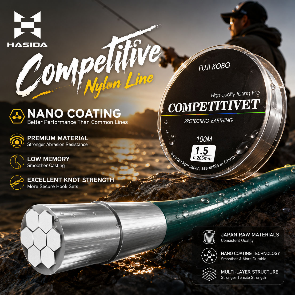 HASIDA FUJI KOBO Naylon Japon  - Copolymer Line incelemesi ve fiyatı